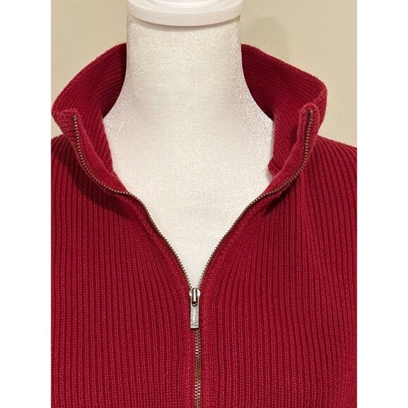 EDDIE BAUER Women's Size XL Full Zip Knit Sweater Jacket Pockets - Picture 6 of 11